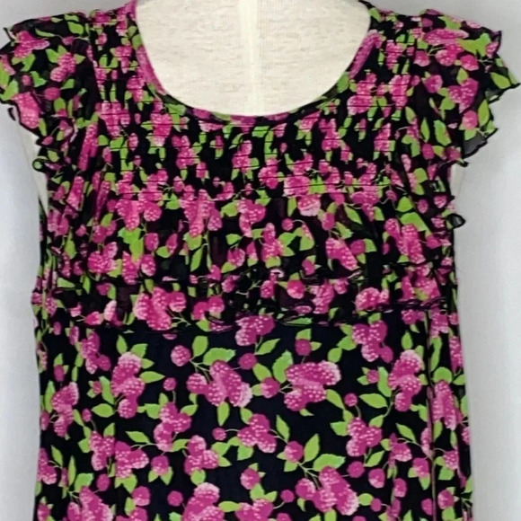 Modcloth Jam Packed on the Prairie Mini Dress in Raspberry Thicket Black - Large - Picture 2 of 6